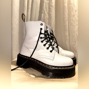White platform Dr. Martens